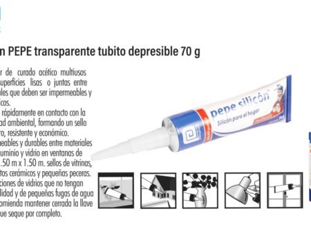 Silicón pepe transparente tubito depresible 70 g