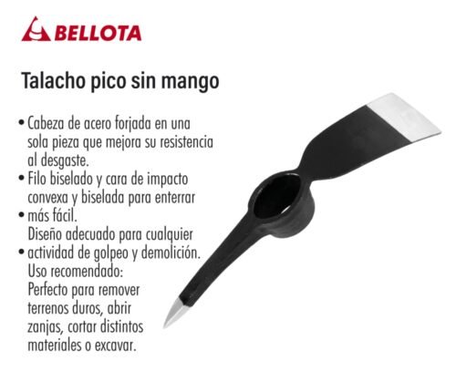 Talacho pico sin mango