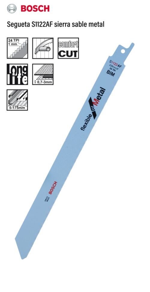 Segueta s1122af sierra sable metal