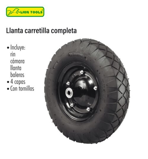 Llanta carretilla completa