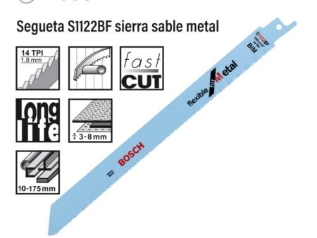 Segueta s1122bf sierra sable metal