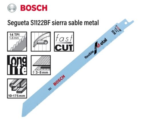 Segueta s1122bf sierra sable metal