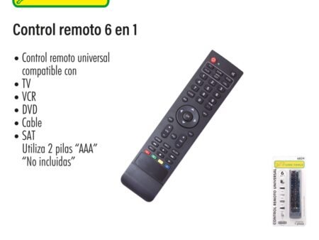 Control remoto 6 en 1