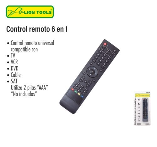 Control remoto 6 en 1