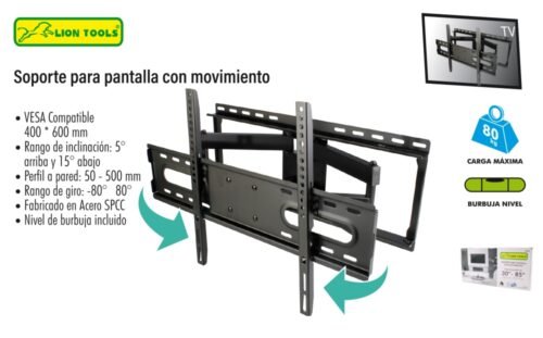 Soporte para pantalla con movimiento 30 a 85"