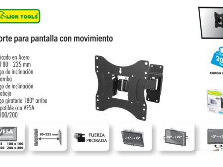 Soporte para pantalla con movimiento 13 a 42"
