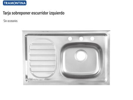 Tarja sobreponer escurridor izquierdo