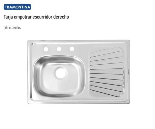 Tarja empotrar escurridor derecho