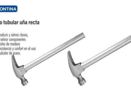 Martillo tubular uña recta