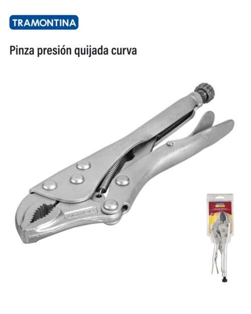 Pinza presión quijada curva