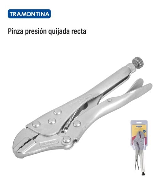 Pinza presión quijada recta