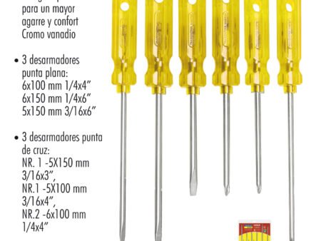 Desarmador 6 pzs. master plus