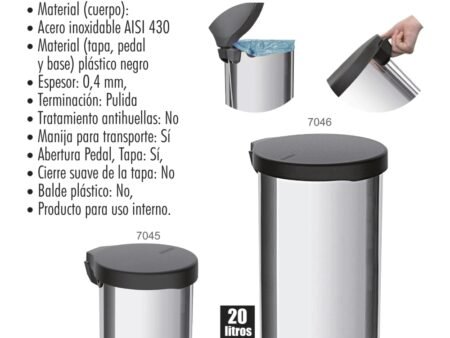 Bote de basura tapa plástica