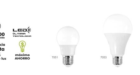 Lámpara foco led luz cálida