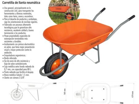 Carretilla de llanta neumática