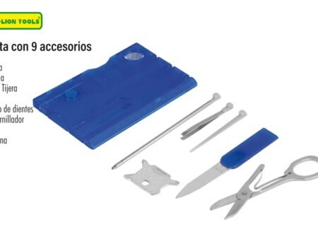 Tarjeta con 9 accesorios