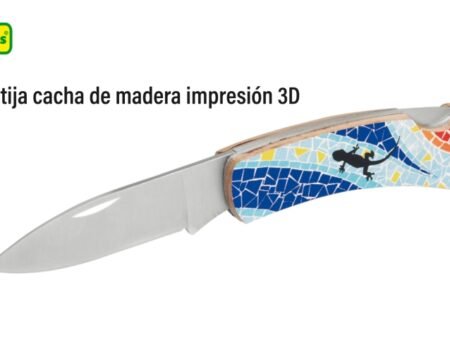 Navaja lagartija cacha de madera impresión 3d
