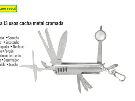 Navaja 13 usos cacha de metal cromada