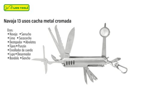 Navaja 13 usos cacha de metal cromada