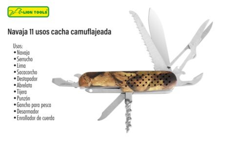 Navaja 11 usos cacha camuflaejada