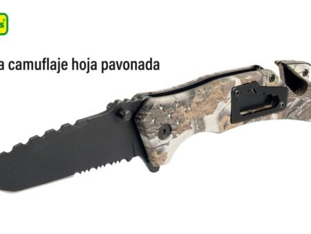 Navaja cacha camuflaje hoja pavonada