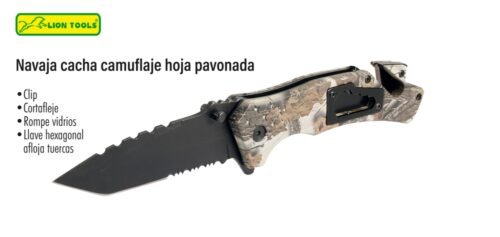 Navaja cacha camuflaje hoja pavonada