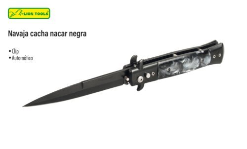 Navaja cacha nacar negra