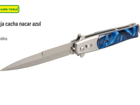 Navaja cacha nacar azul automatica