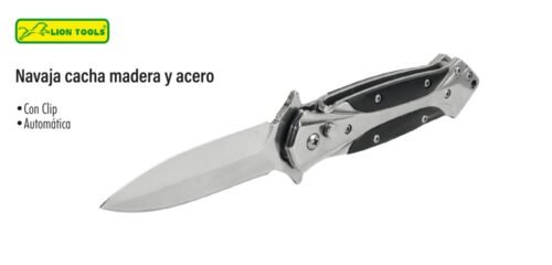 Navaja cacha madera y acero