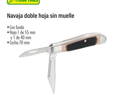 Navaja doble hoja sin muelle