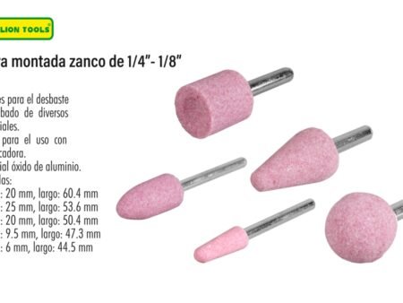 Piedra montada zanco 1/4" - 1/8"