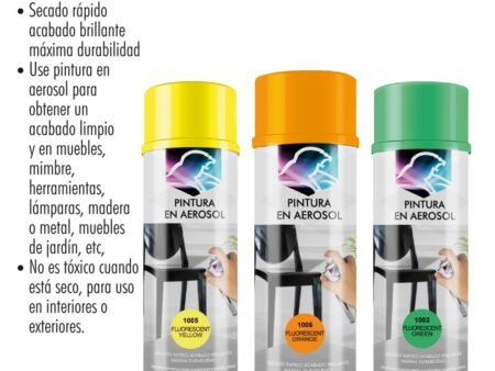 Pintura en aerosol fluorescente 400 ml lion tools