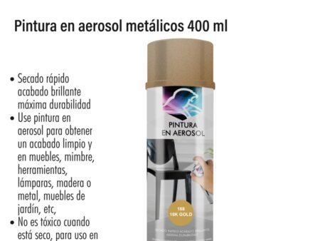 Pintura en aerosol metálicos 400 ml lion tools