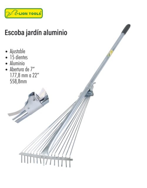 Escoba jardín aluminio