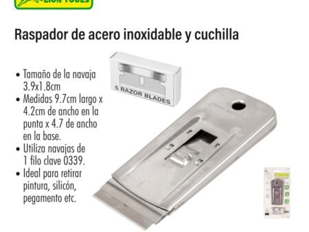 Raspador de acero inoxidable y cuchilla