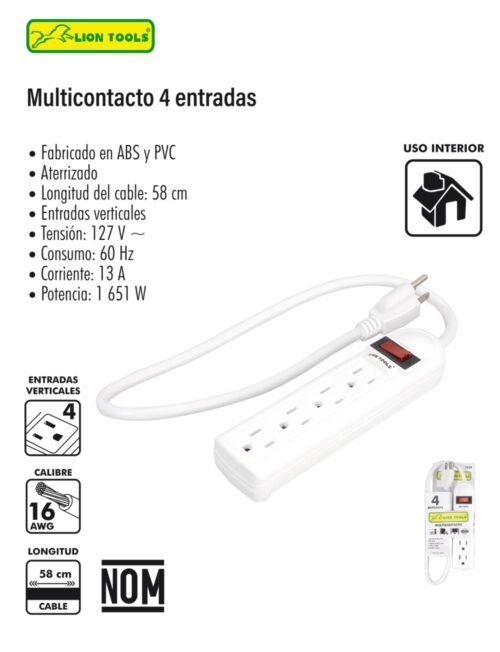 Multicontacto 4 entradas