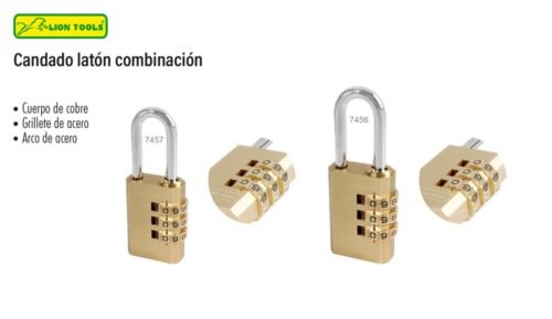 Candado latón combinación