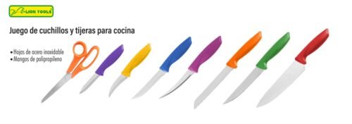 Juego de cuchillos y tijeras para cocina
