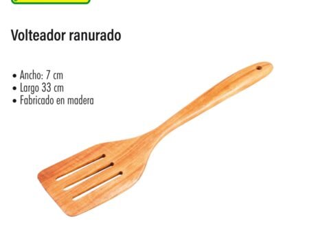 Volteador ranurado de madera