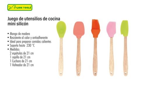 Juego de utensilios de cocina mini silicón