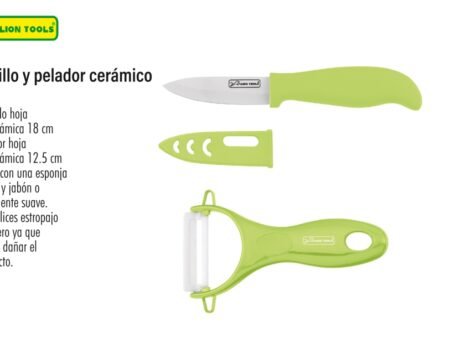 Cuchillo y pelador de plástico