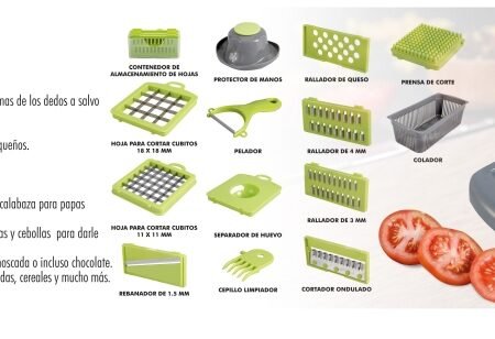 Rallador y picador de frutas y verduras