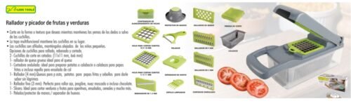 Rallador y picador de frutas y verduras
