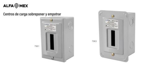 Centro de carga sobreponer y empotrar
