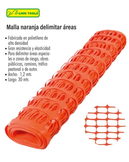 Malla naranja delimitar areas