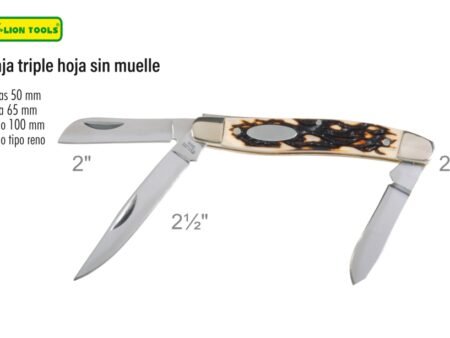 Navaja triple hoja sin muelle