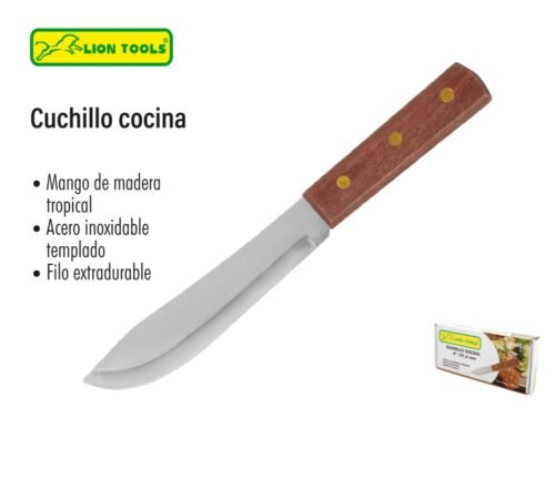 Cuchillo cocina mango madera
