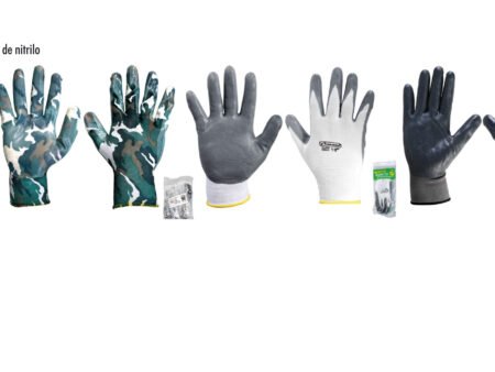 Guantes nylon palma de nitrilo