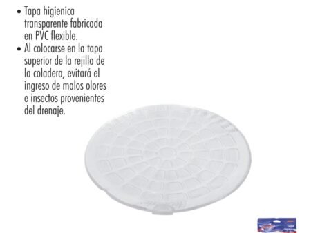 Tapa higiénica redonda transparente