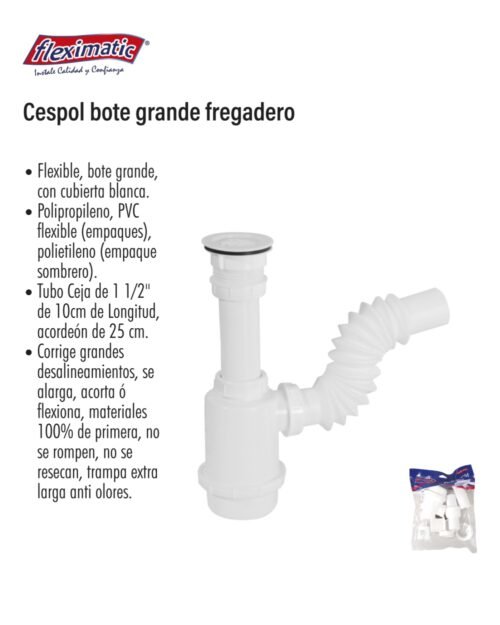 Cespol bote grande fregadero